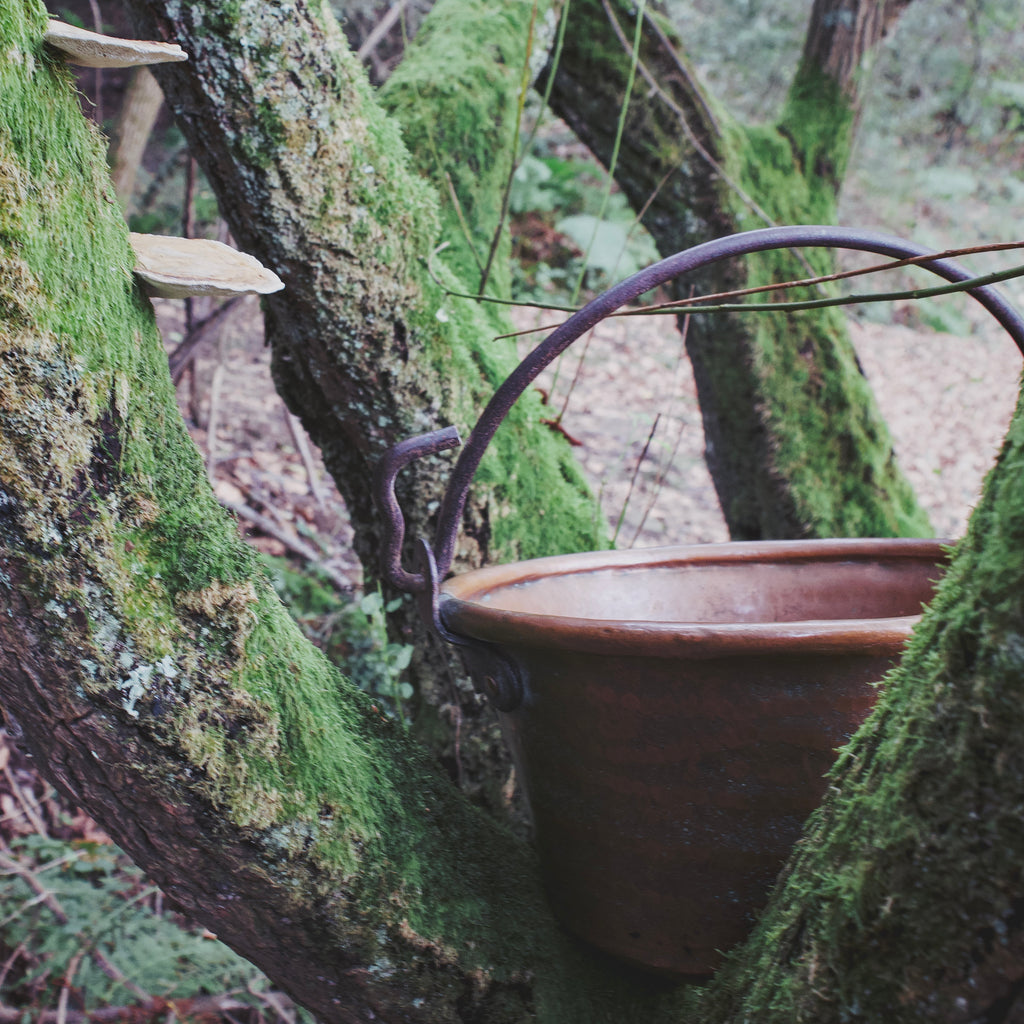 Majestic 19th Century French Hand-Forged Hanging Copper Cauldron — Heavy-Gauge, Hammered, and Born of the Old World Hearth