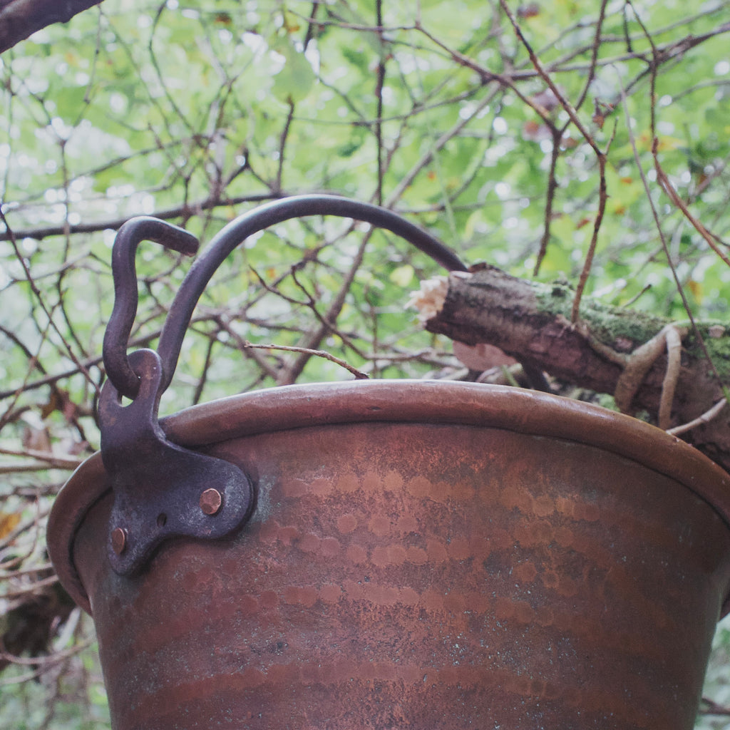 Majestic 19th Century French Hand-Forged Hanging Copper Cauldron — Heavy-Gauge, Hammered, and Born of the Old World Hearth