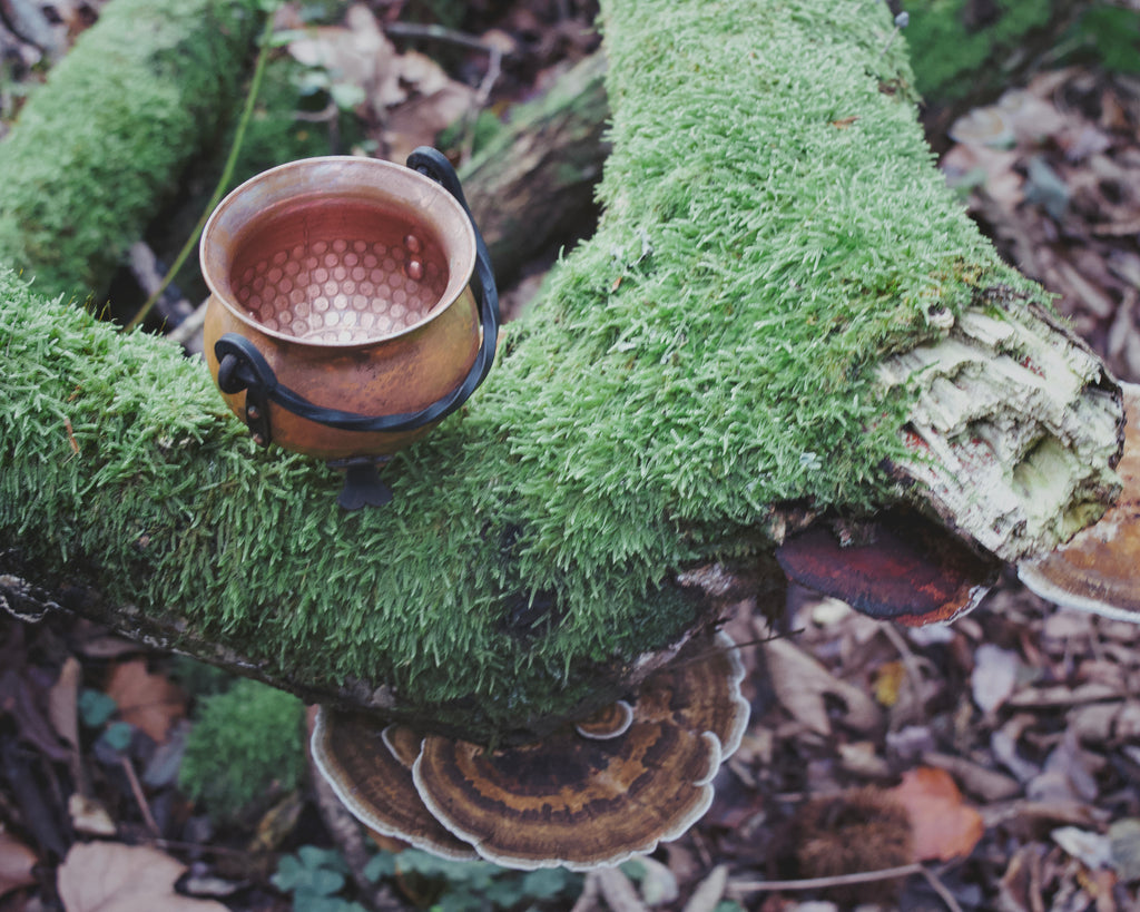 Diminutive yet Iconic French Copper Cauldron — Wrought-Iron Handle, Hammered Copper,  Archetypal Curved Form