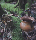 Small French Copper Cauldron on Three Legs — Wrought-Iron Handle, Brass Feet, Classical Form
