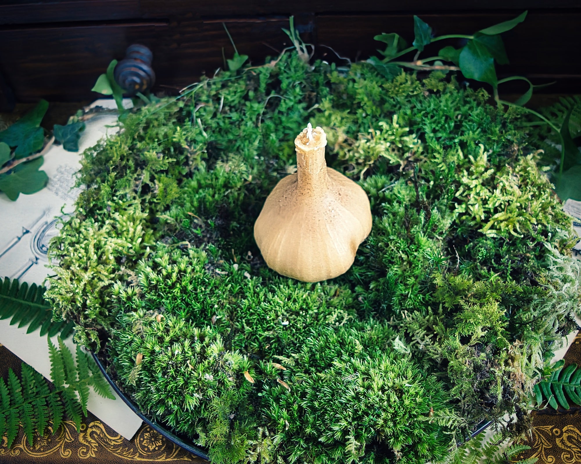 Hekate's Garlic Bulb Candle