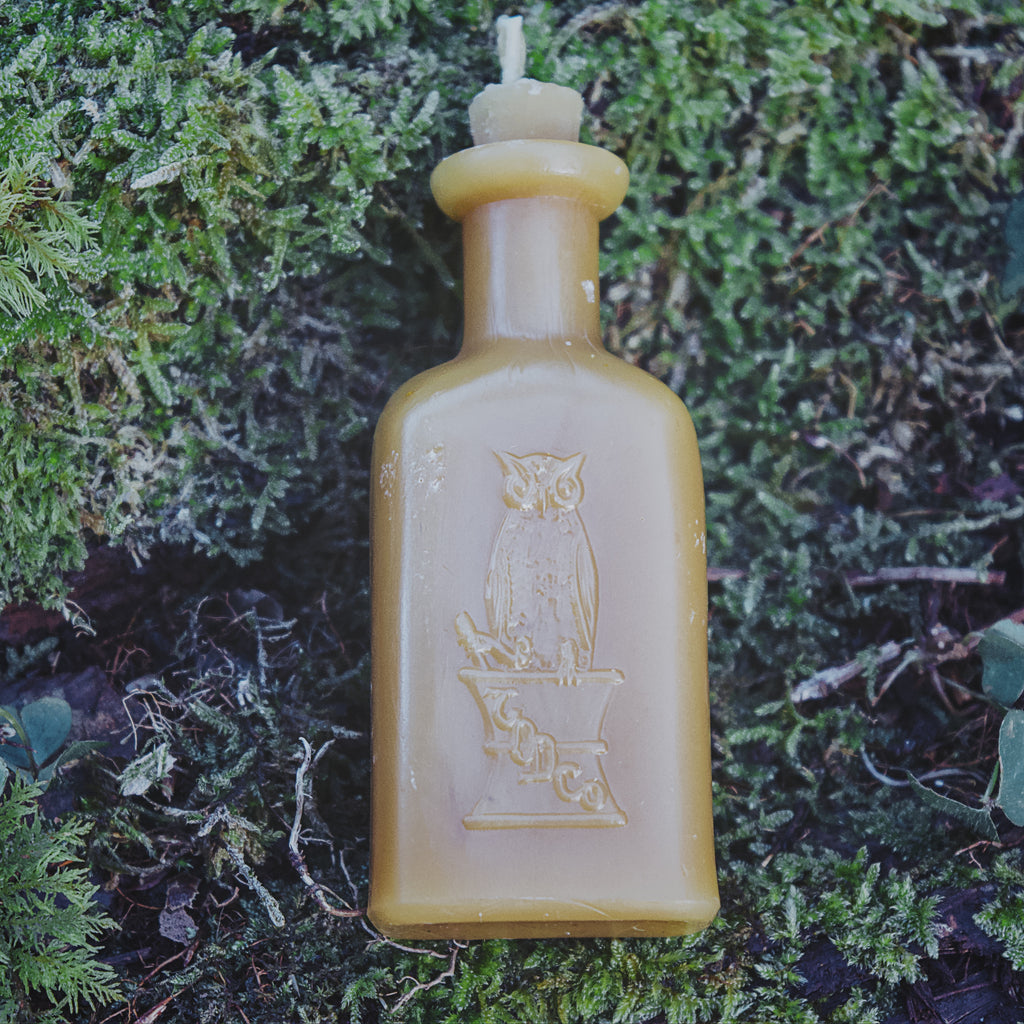 Petite Apothecary Potion Bottle Candle with Owl
