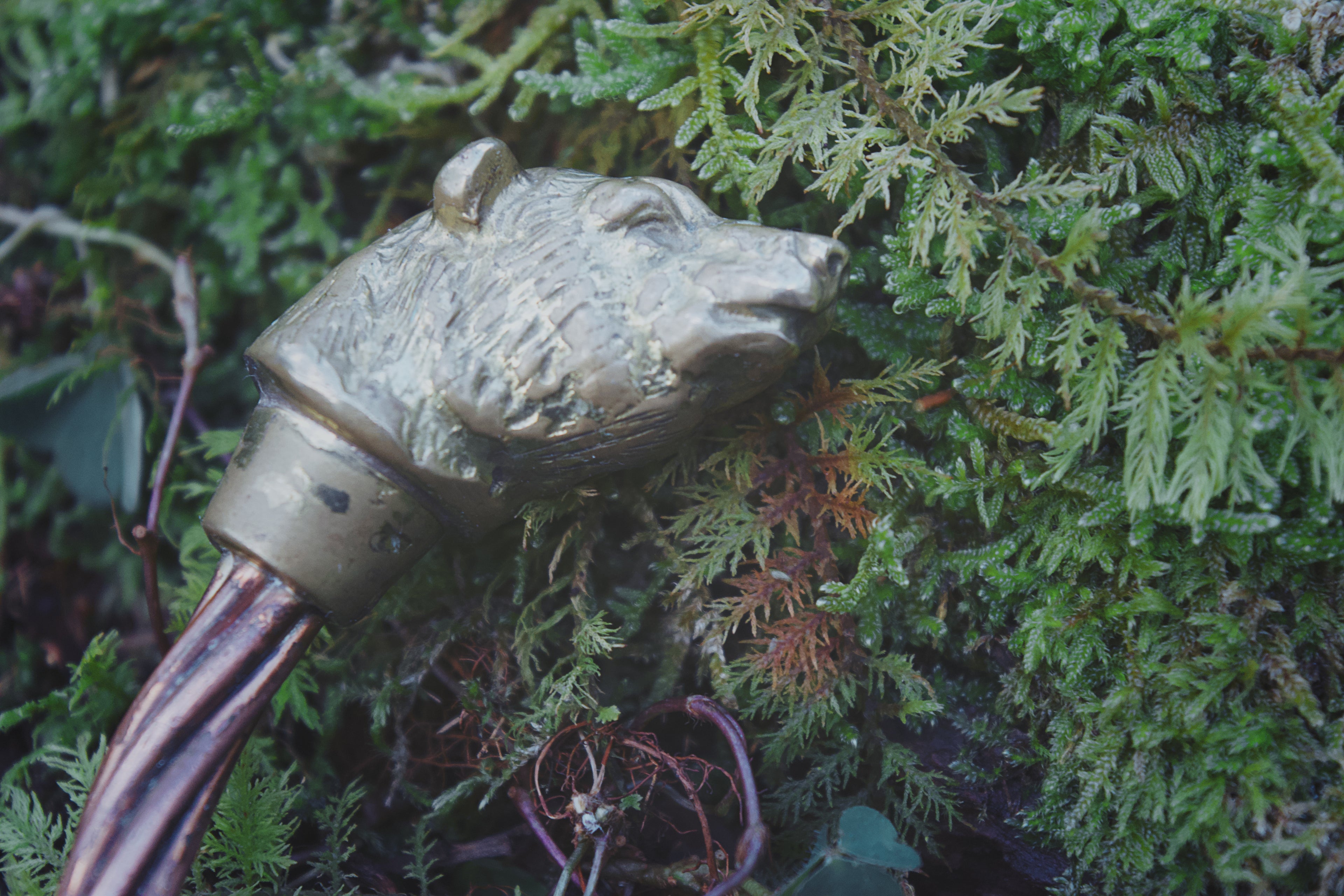 Extremely Rare Bronze & Copper Bear‑Headed Torque – Gaulish Warrior‑Druid Crown Relic