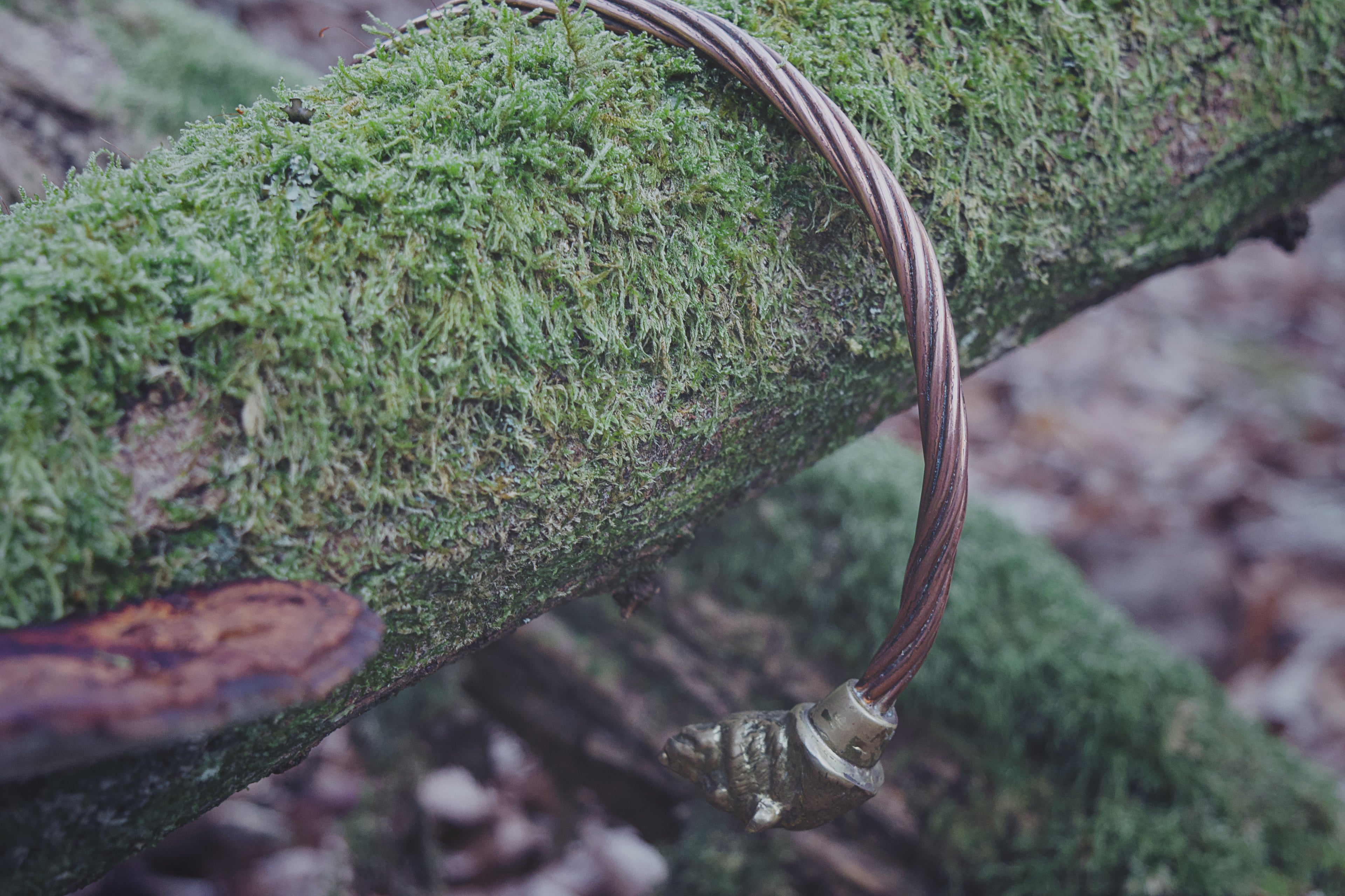 Extremely Rare Bronze & Copper Bear‑Headed Torque – Gaulish Warrior‑Druid Crown Relic