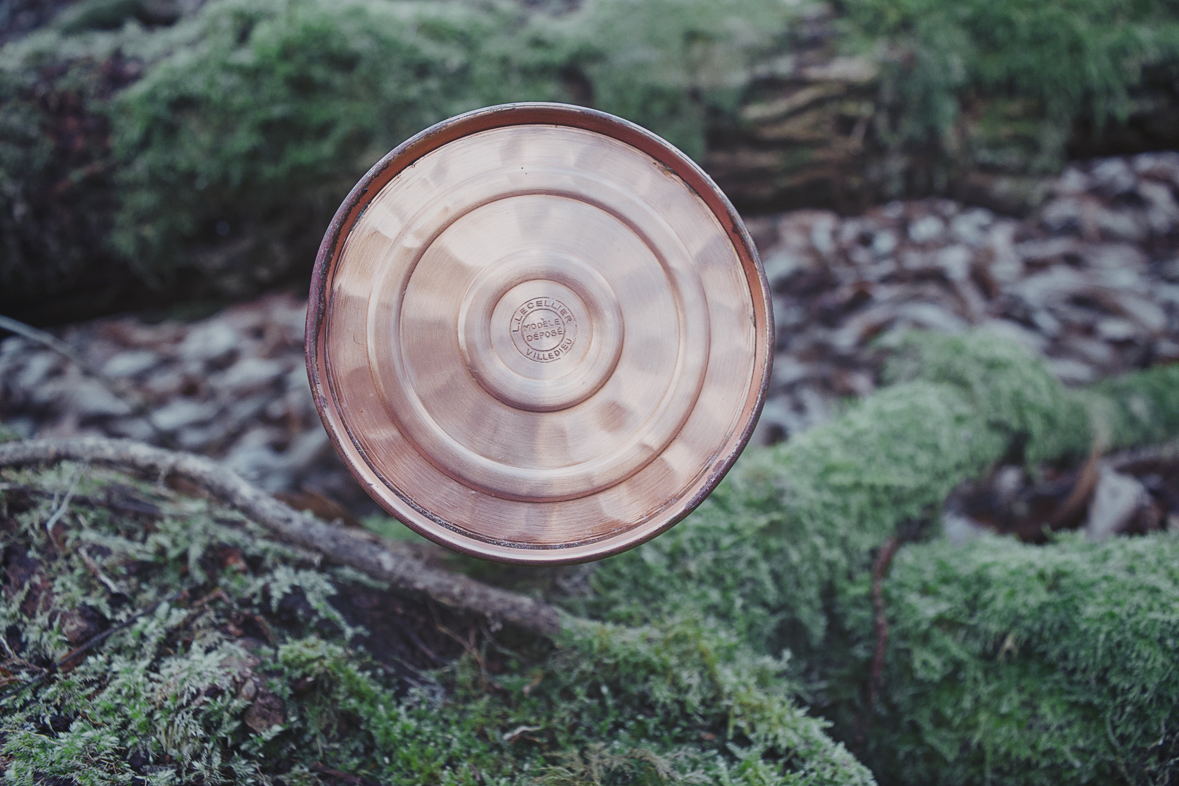 Antique Copper Ewer with Bronze Embellished Handle – Footed Ceremonial Offering Vessel