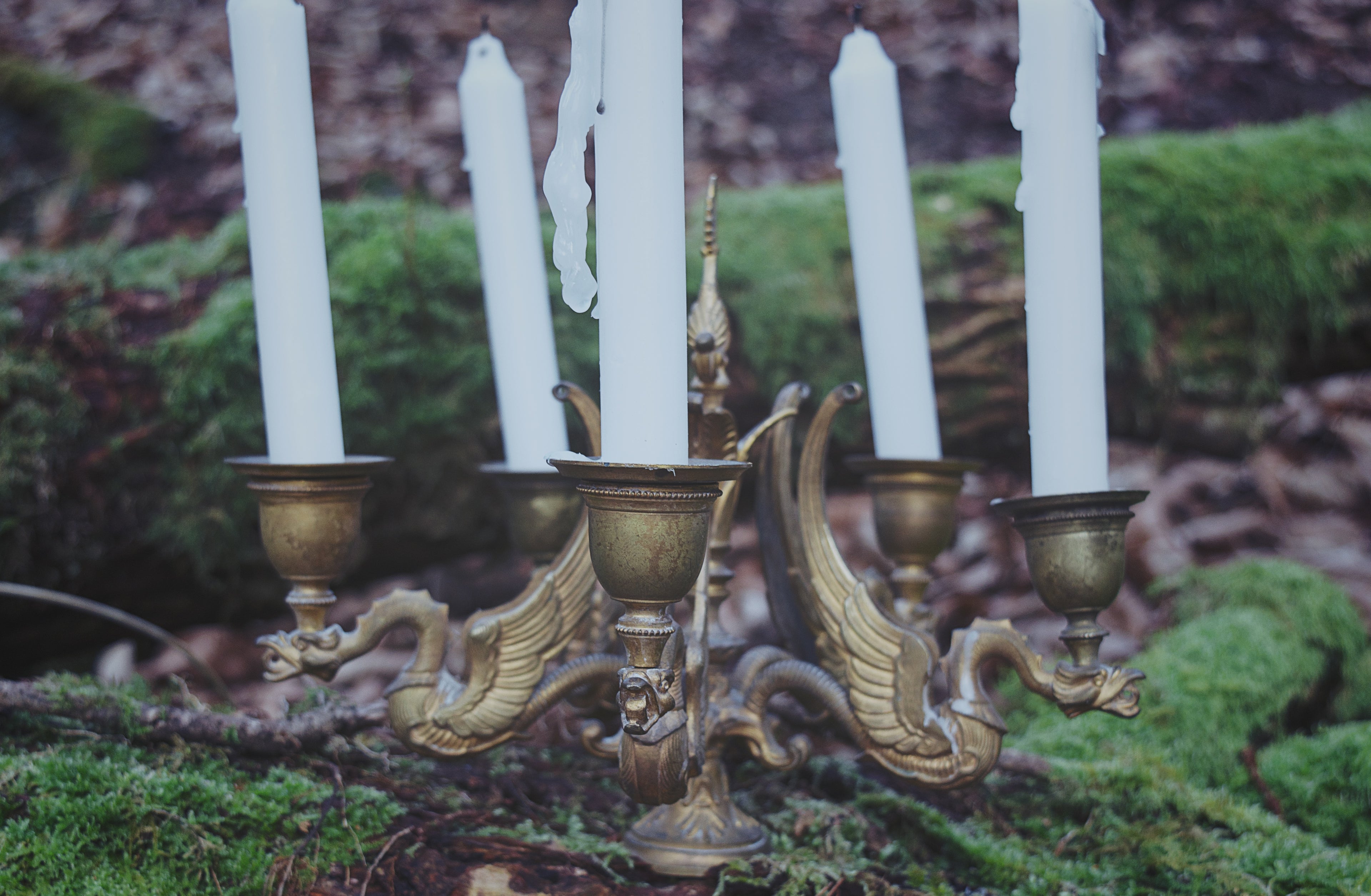 Five-Branched Phoenix Candelabra – Bronze Ritual Centerpiece