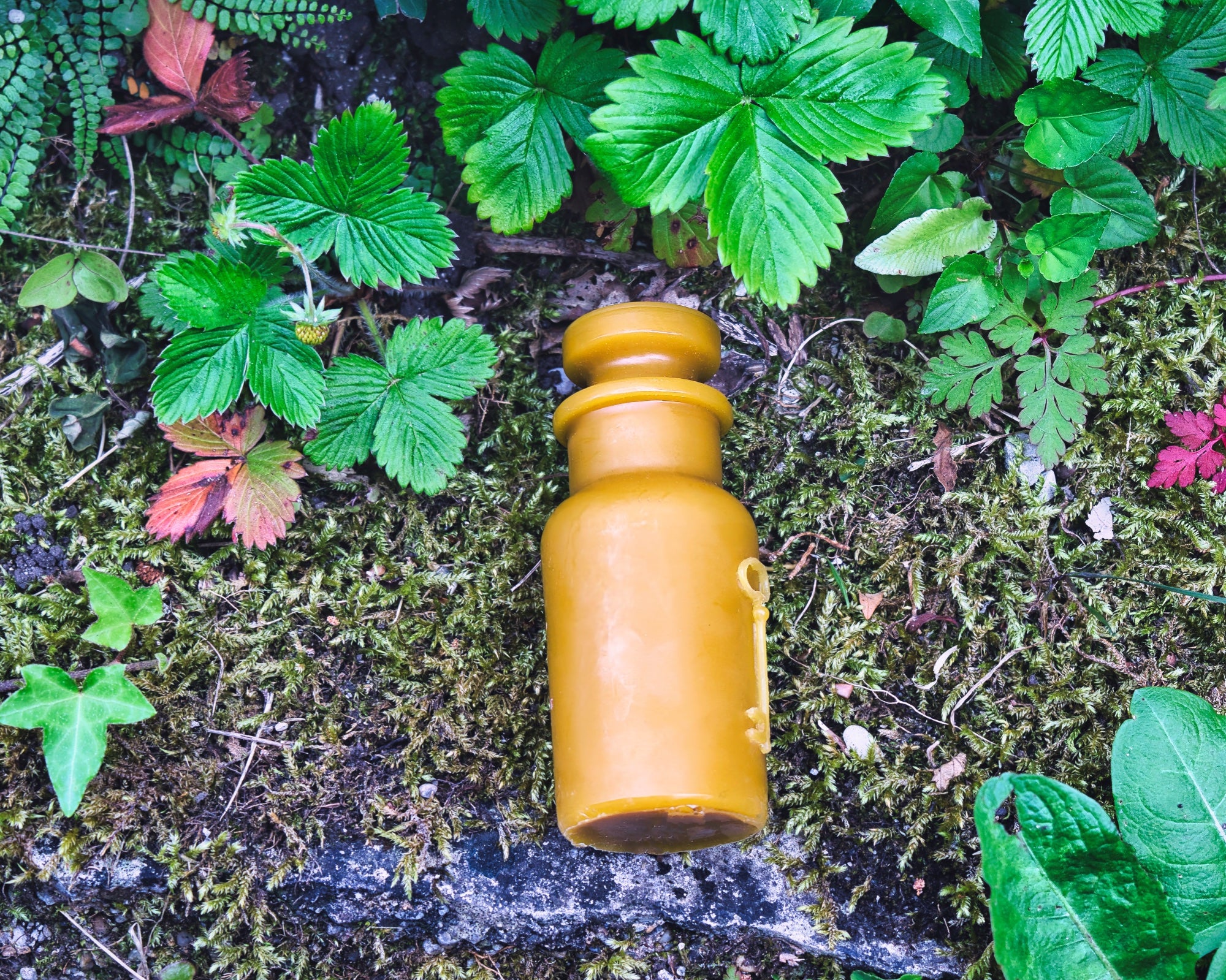 Small Round Potion Bottle with Tiny Skeleton Key